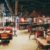 rectangular beige wooden tables and chair